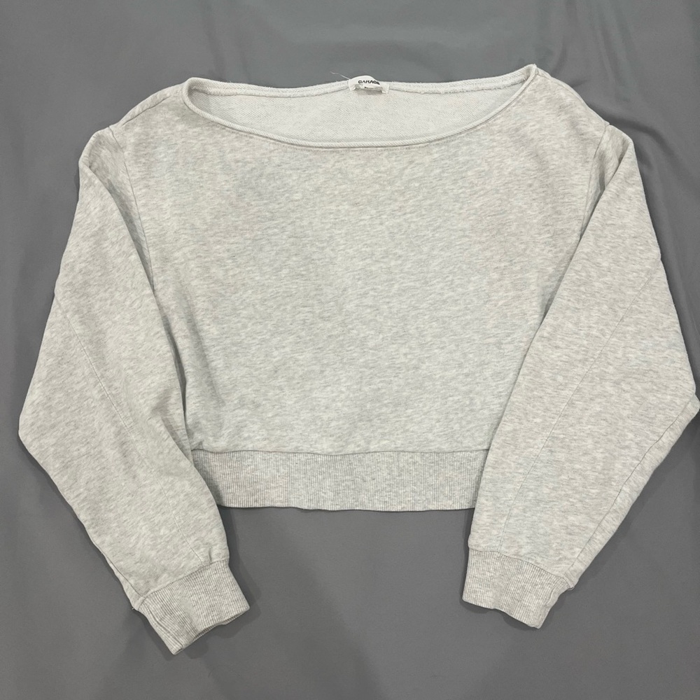Garage Off-the-Shoulder Sweatshirt